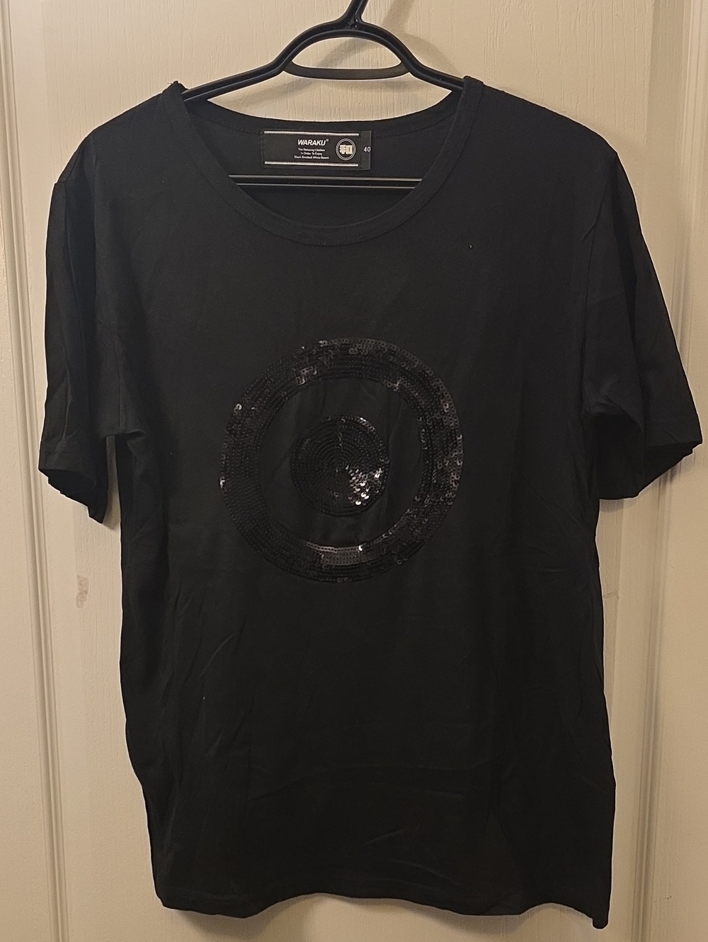 Black Sequin Circle Men’s T-Shirt